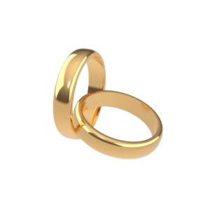 Aliança Abaulada em Ouro Amarelo